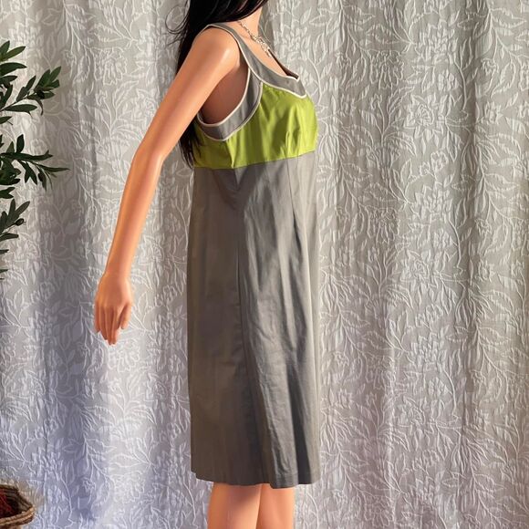 Boden Gray Green Color Block Sleeveless Sheath Dress Mod Retro Office‎ Size 10R - Picture 4 of 7